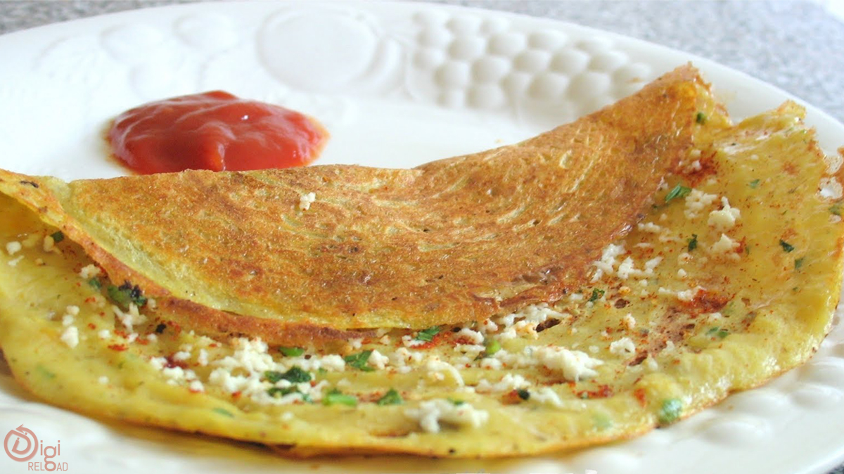 Protein-rich  - Paneer stuffed moong dal chilla